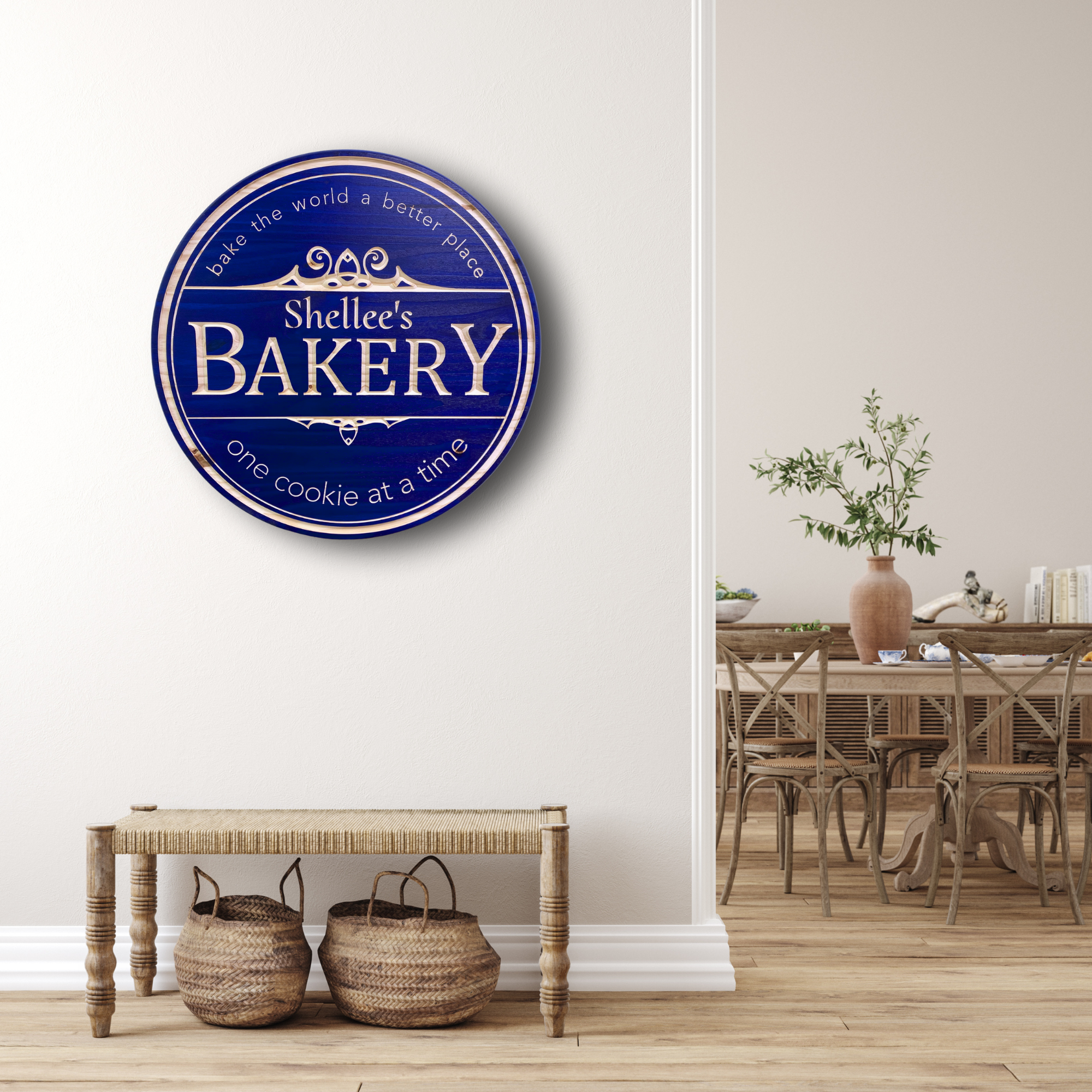 Kitchen Sign - Bakery Sign - Coffee Bar Sign - Salsa Garden Sign - Customized carved wooden sign for home decor or gift.