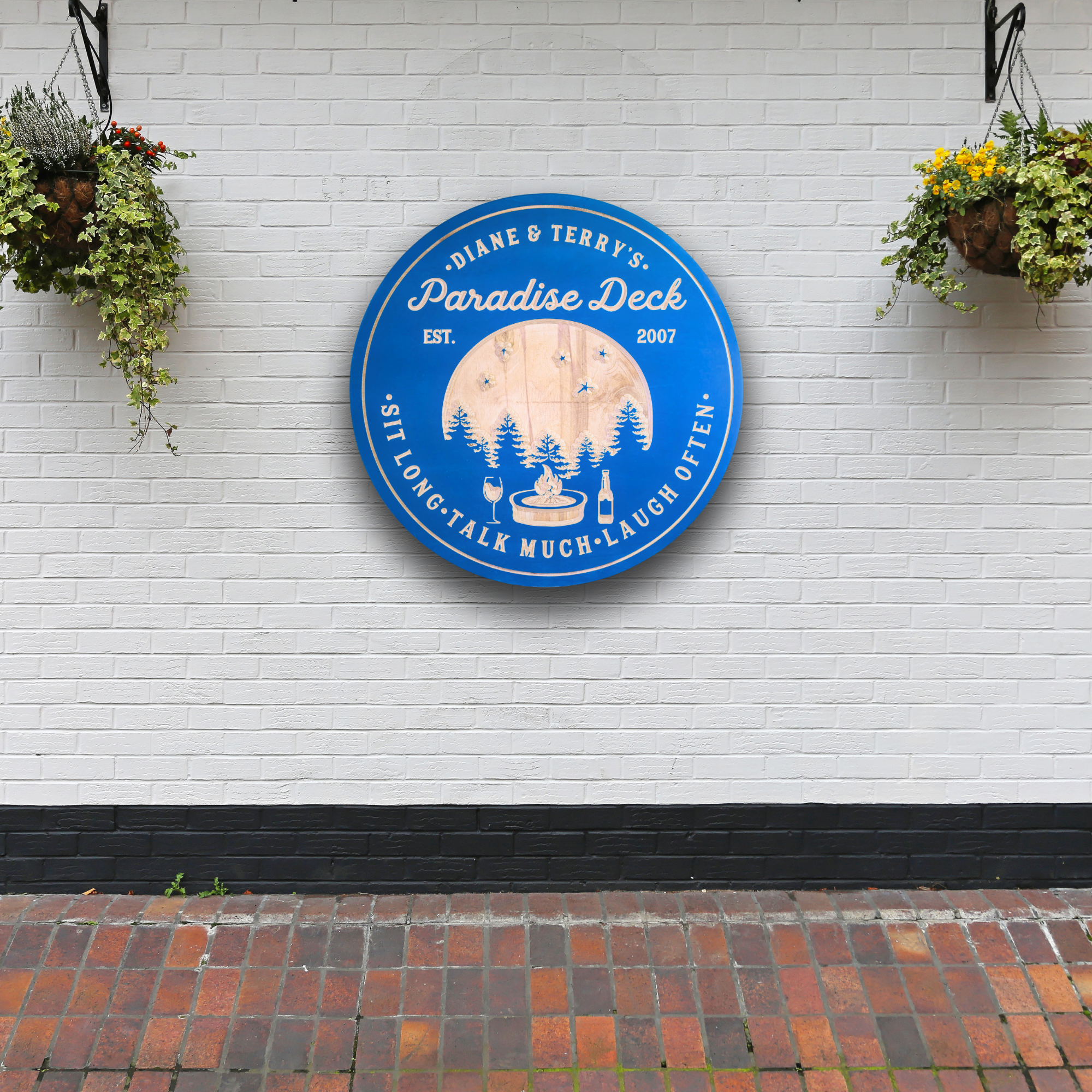 Campfire Sign - Bonfire Sign, Customized carved camping sign for home decor or gift. Hung up Outside.