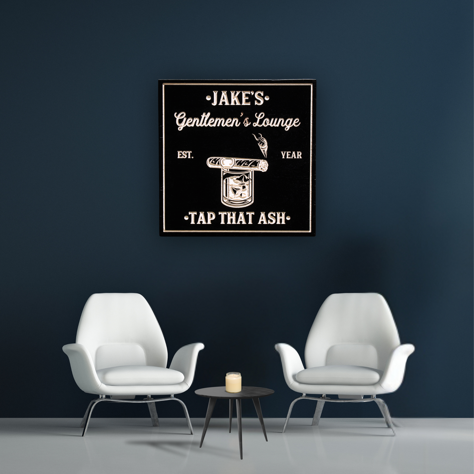 Cigar Bar Sign, Customized carved wooden sign for home decor or gift.