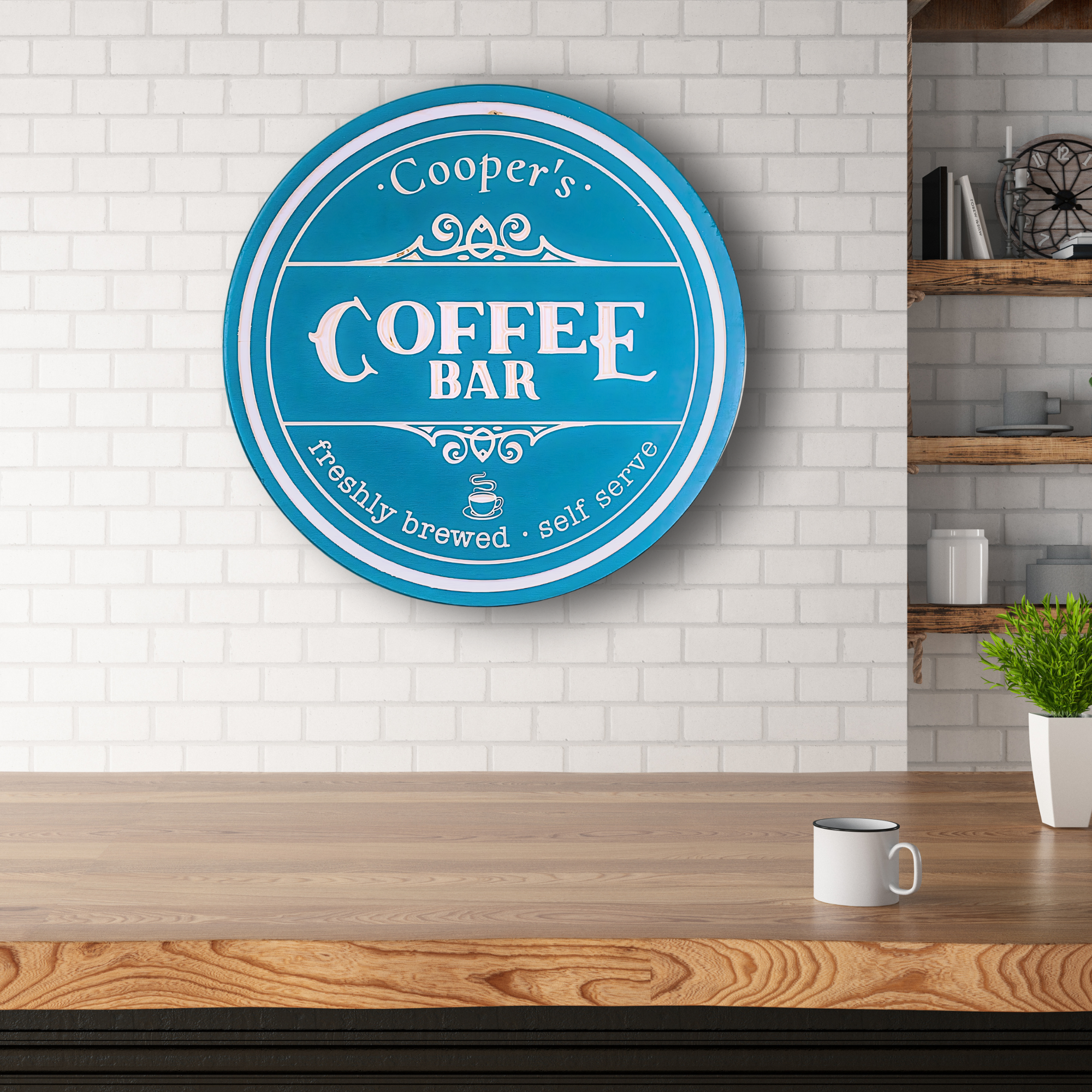 Kitchen Sign - Bakery Sign - Coffee Bar Sign - Salsa Garden Sign - Customized carved wooden sign for home decor or gift.