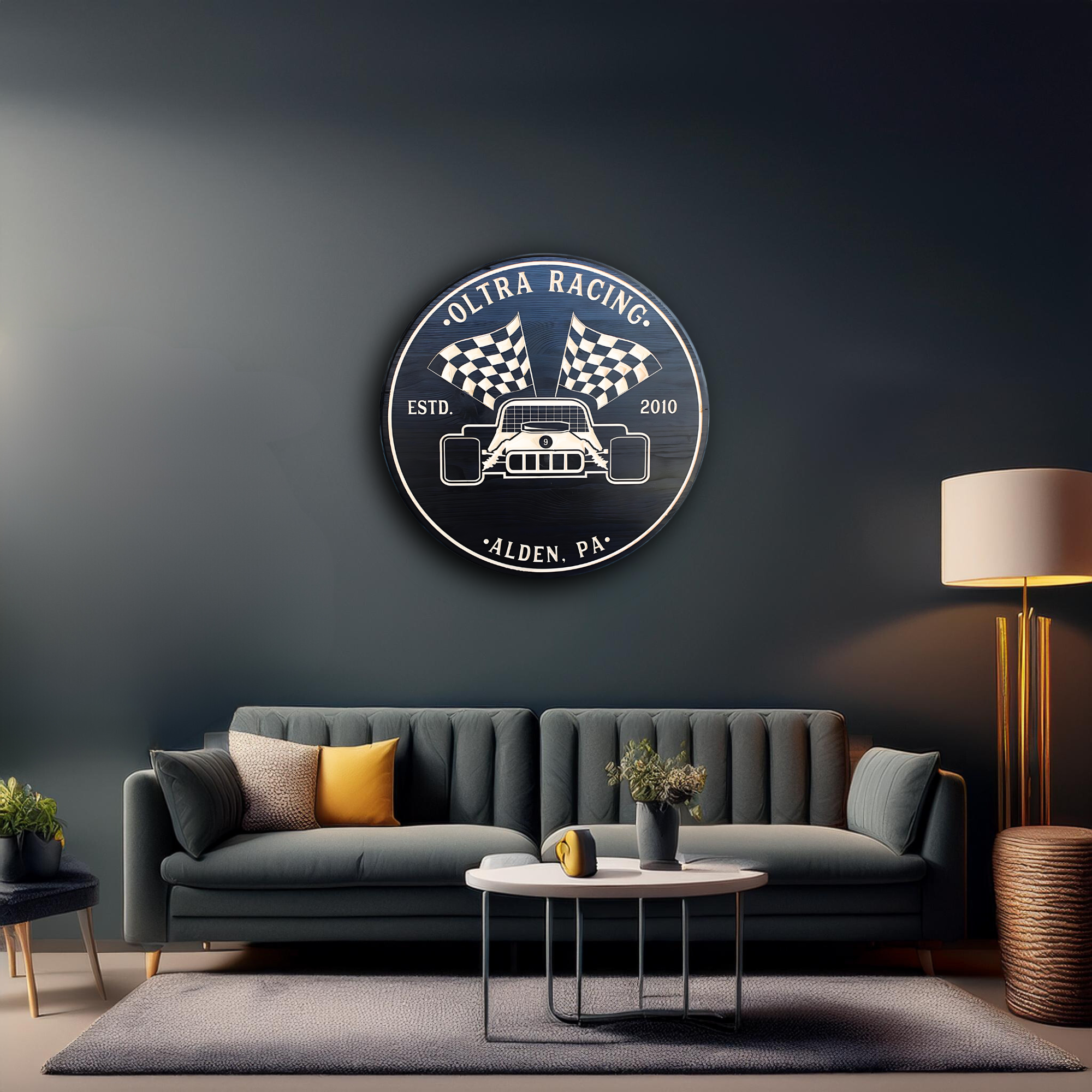 Racing Sign - Racecar Sign -Garage Sign - Customized carved wooden sign for home decor or gift.