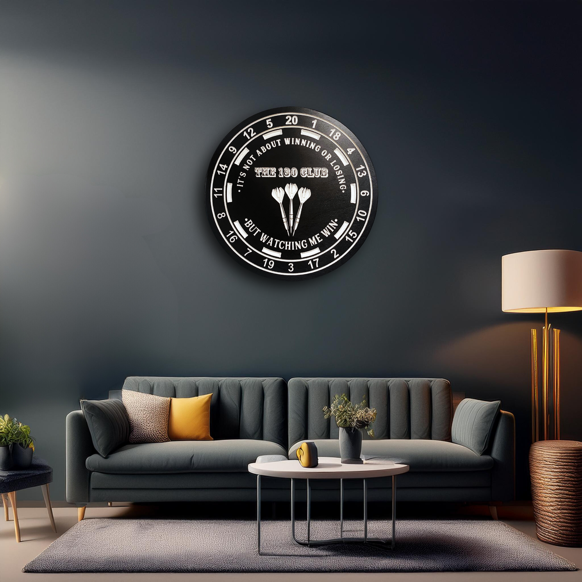 Dart Board Sign - Poker Sign - Game Room Sign - Customized carved wooden sign for home decor or gift.