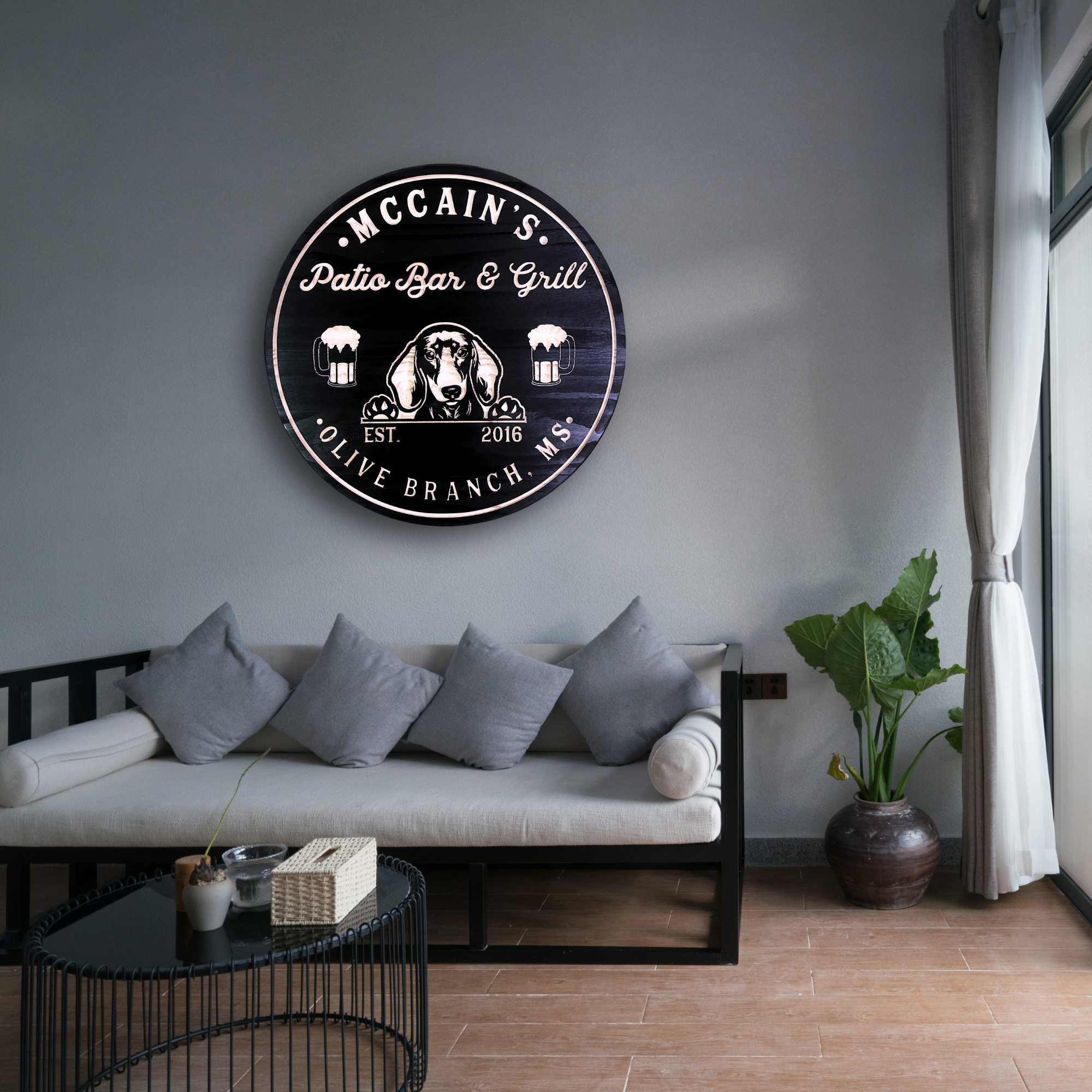 Choose Your Own Dog Sign - Dog Lovers Sign, Customized carved wooden sign for home decor or gift.