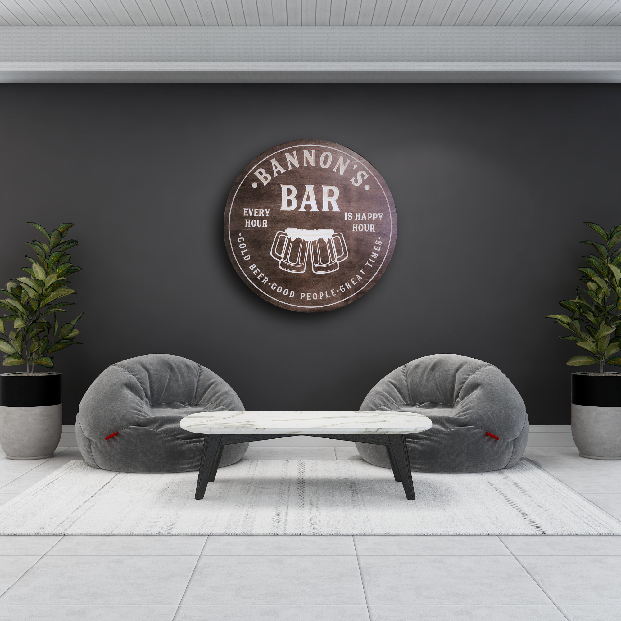 Beer Mugs Toast Sign - Home Bar Sign, Customized carved wooden sign for home decor or gift.