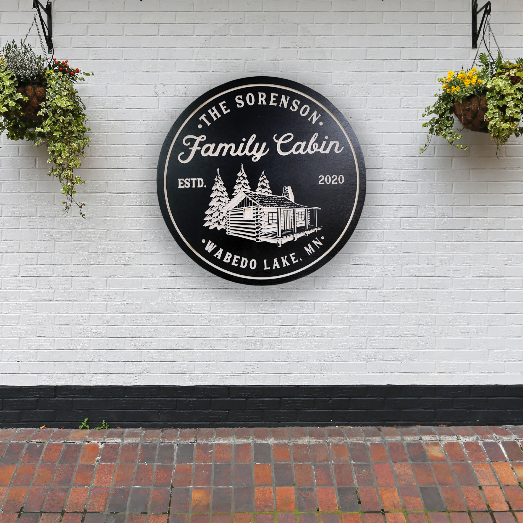 Cabin Camping Sign, Cabin in the Woods Sign - Customized carved wooden sign for home decor or gift.