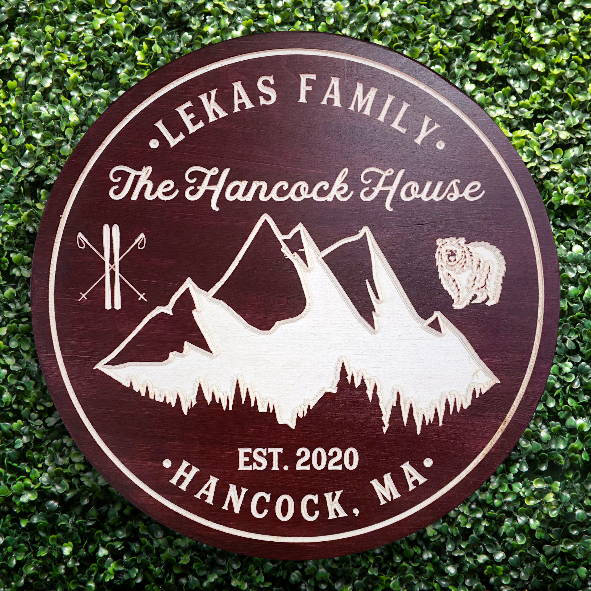 Mountain Sign - Ski Lodge Sign - Lodge Sign - Customized carved wooden sign for home decor or gift.