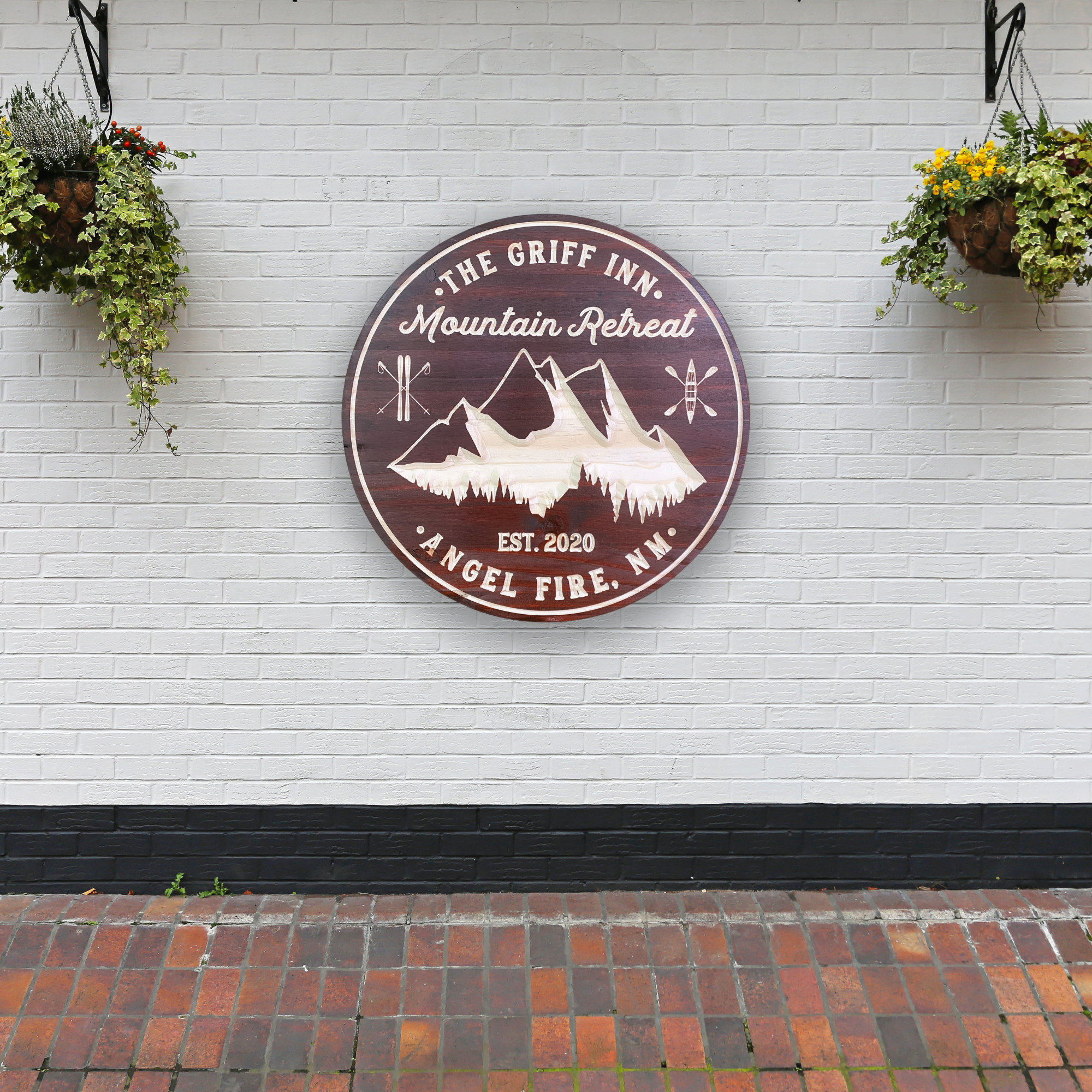 Mountain Sign - Ski Lodge Sign - Lodge Sign - Customized carved wooden sign for home decor or gift.