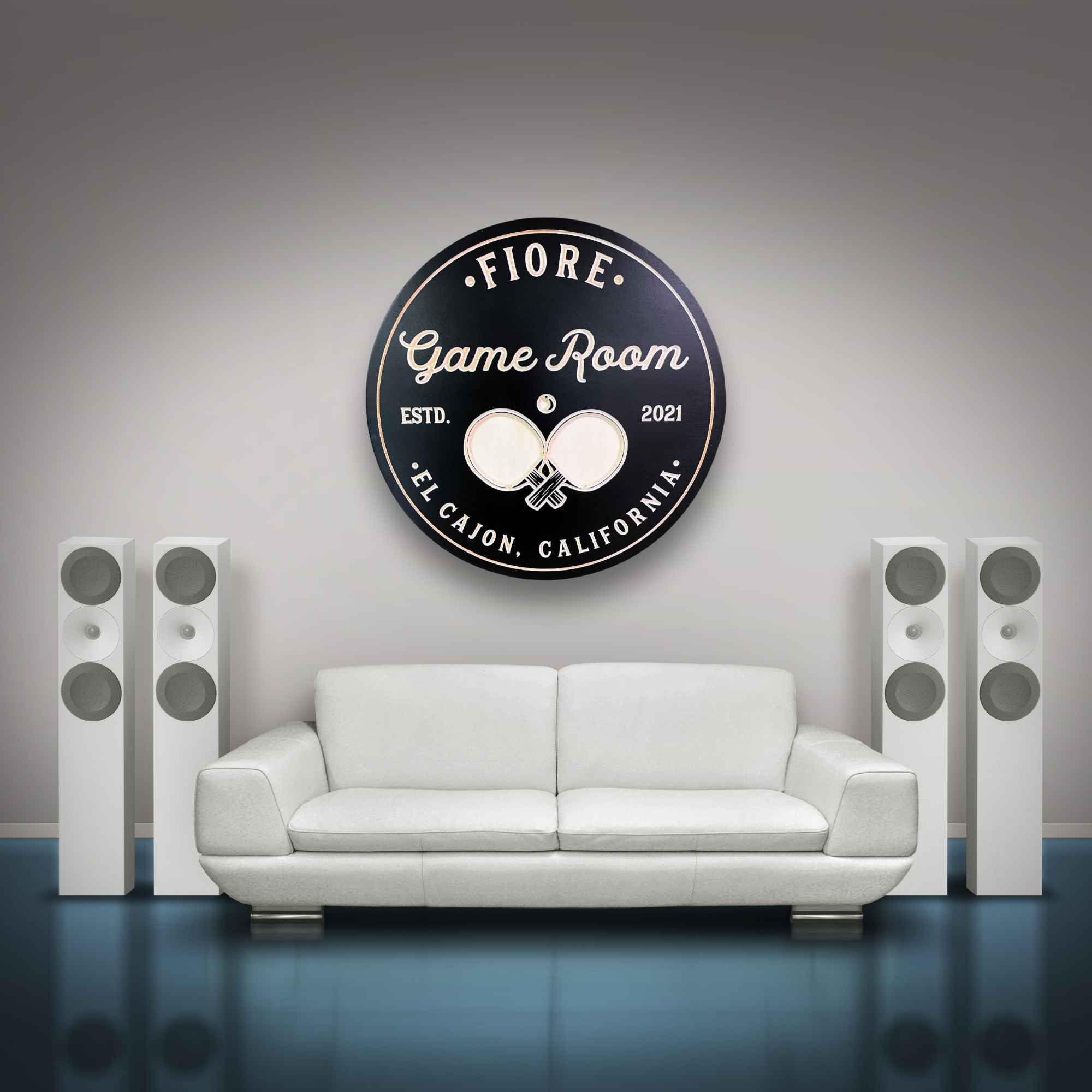 Ping Pong Sign - Game Room Sign -Table Tennis Sign - Customized carved wooden sign for home decor or gift.