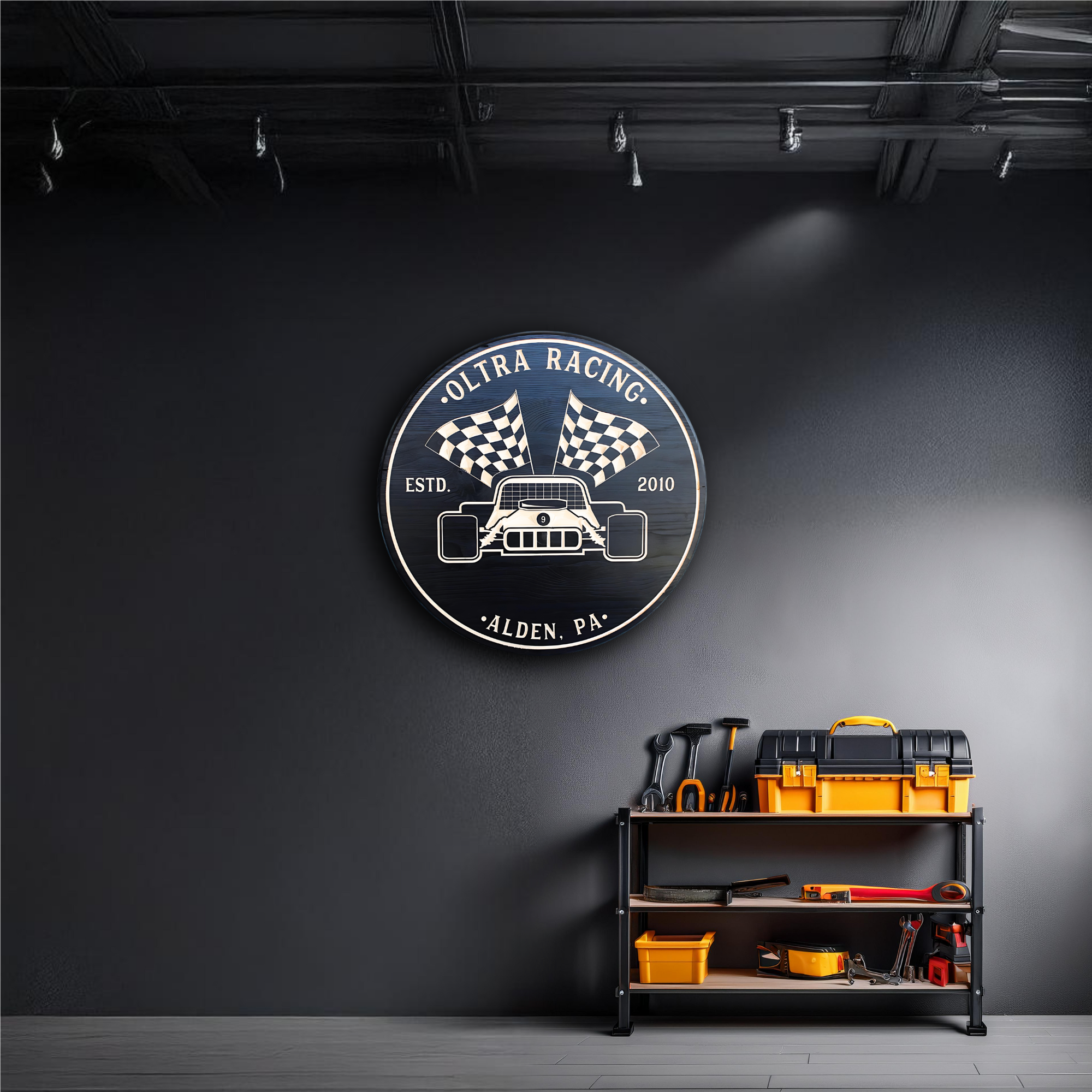 Racing Sign - Racecar Sign -Garage Sign - Customized carved wooden sign for home decor or gift.