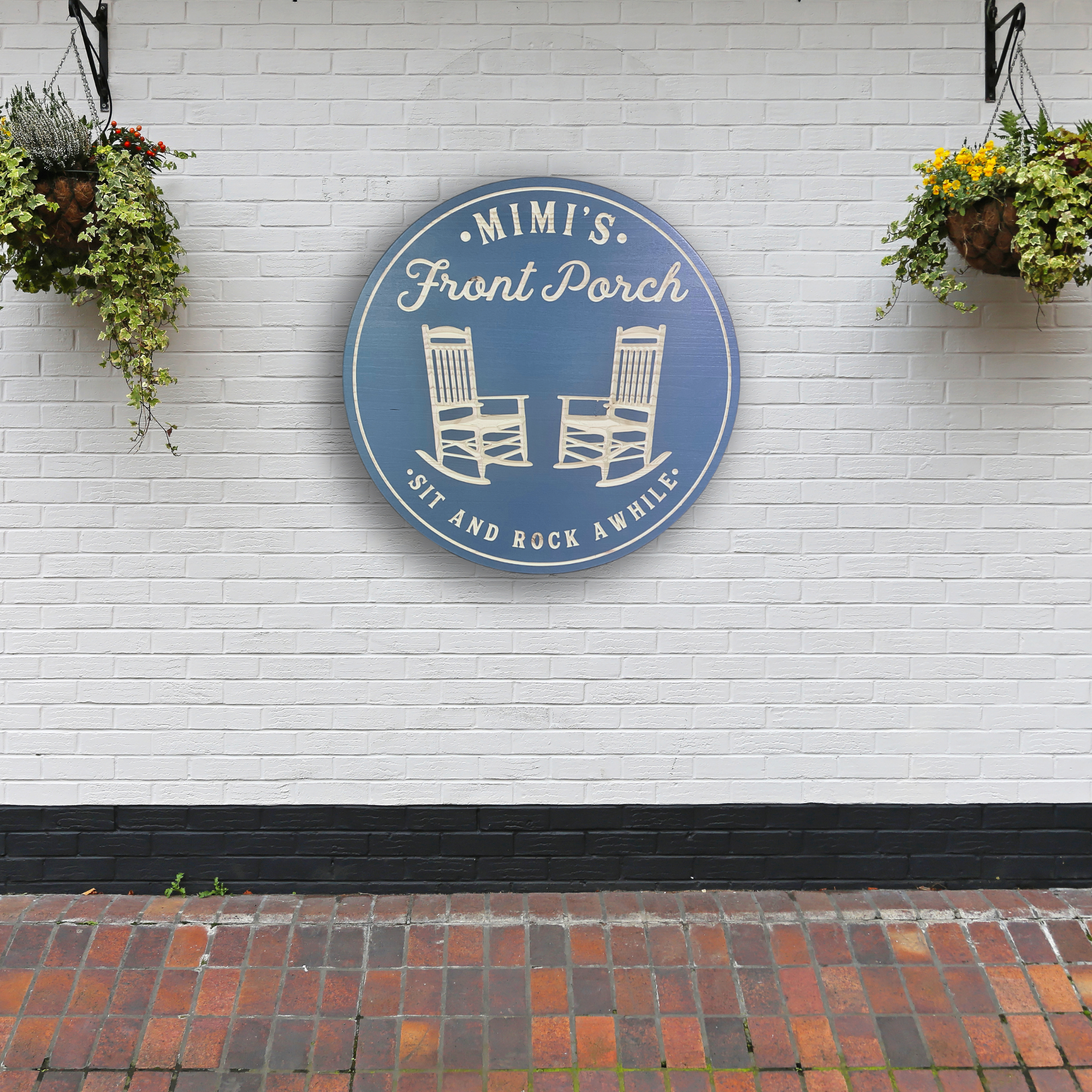 Rocking Chairs Sign - Front Porch Sign - Customized carved wooden sign for home decor or gift.