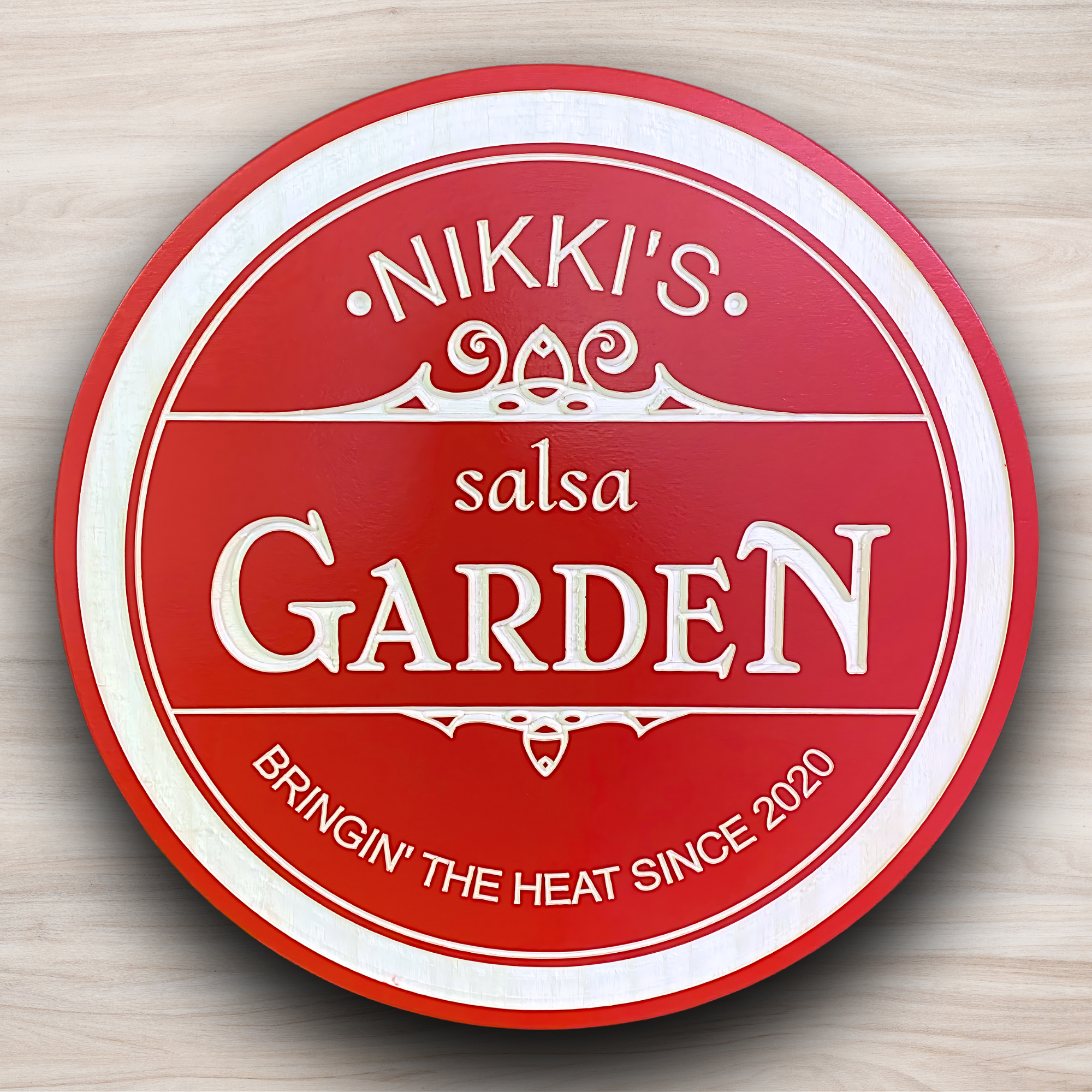 Kitchen Sign - Bakery Sign - Coffee Bar Sign - Salsa Garden Sign - Customized carved wooden sign for home decor or gift.