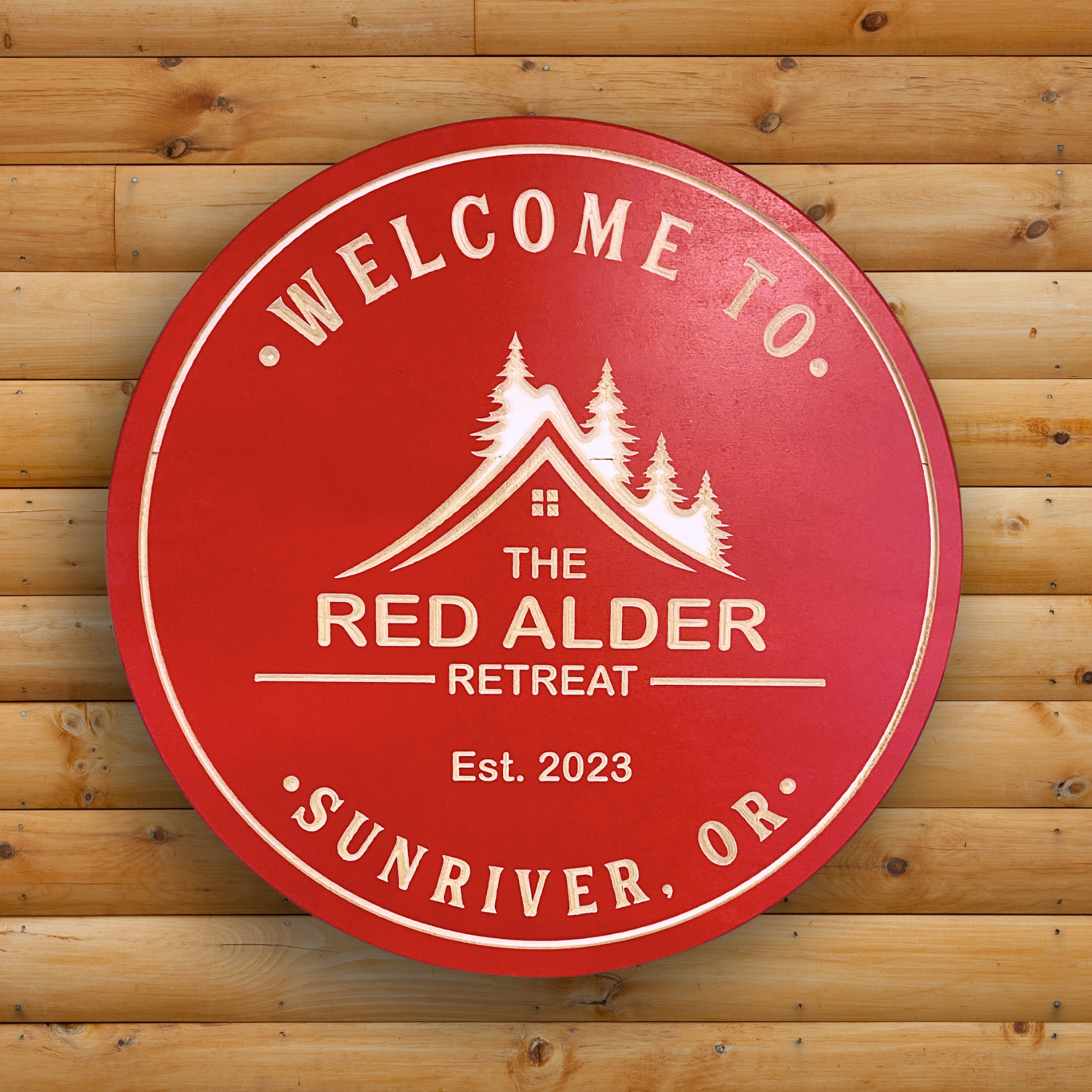 The Lodge Sign - Cabin Sign - Customized carved wooden sign for home decor or gift.