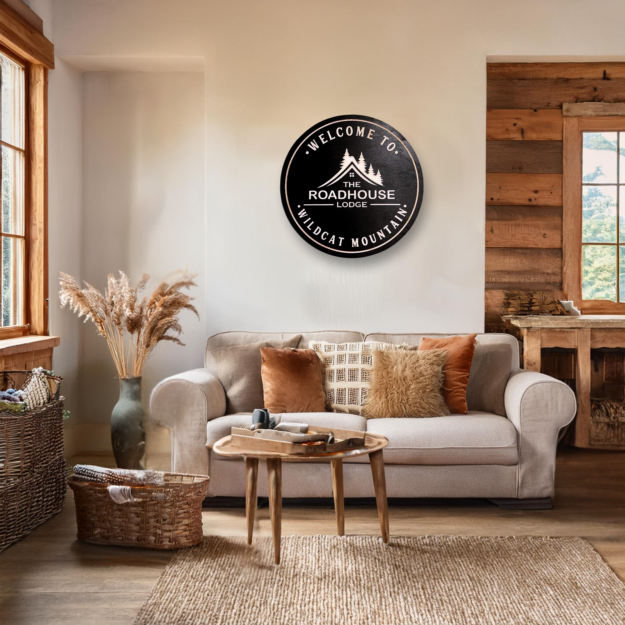 The Lodge Sign -Cabin Sign - Customized carved wooden sign for home decor or gift.